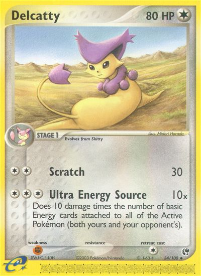 Delcatty - 34/100 Sandstorm Uncommon Pokemon - NM