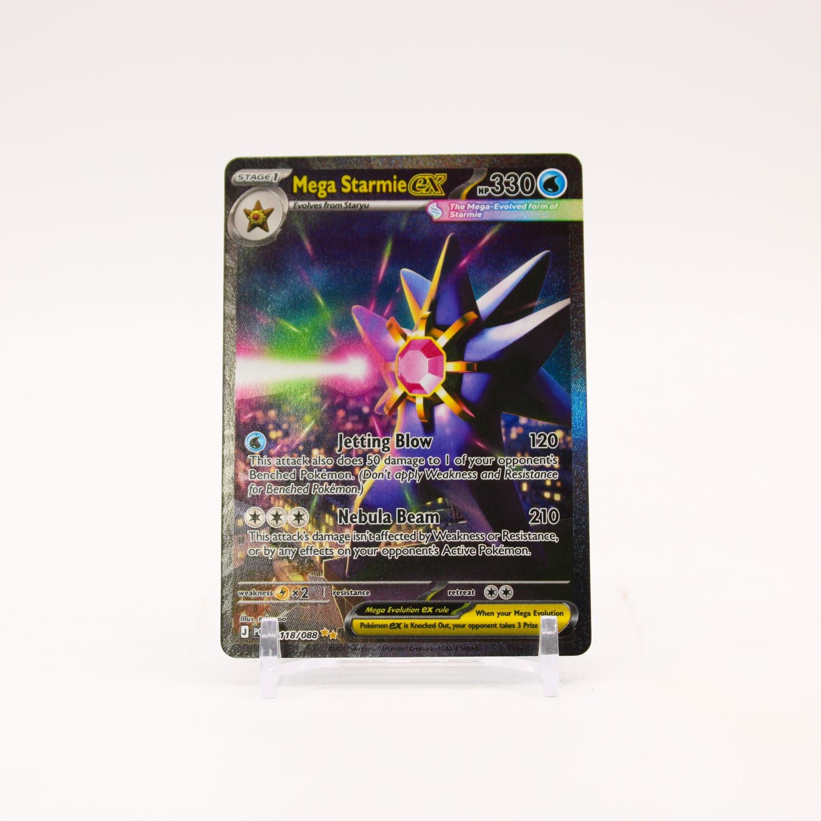 Mega Starmie ex - 118/088 Perfect Order Holo Special Illustration Pokemon - NM