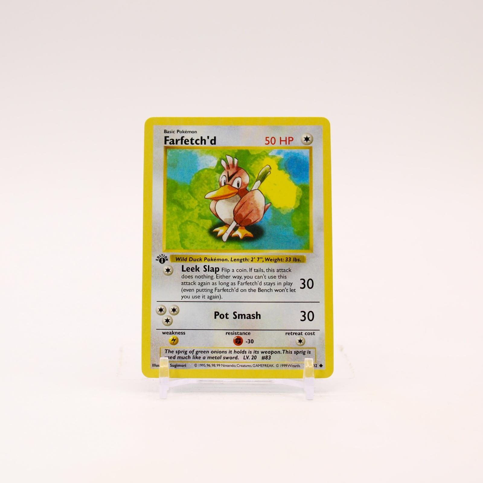 Farfetch'd - 27/102 Base Set Shadowless 1st Edition Uncommon Pokemon - NM
