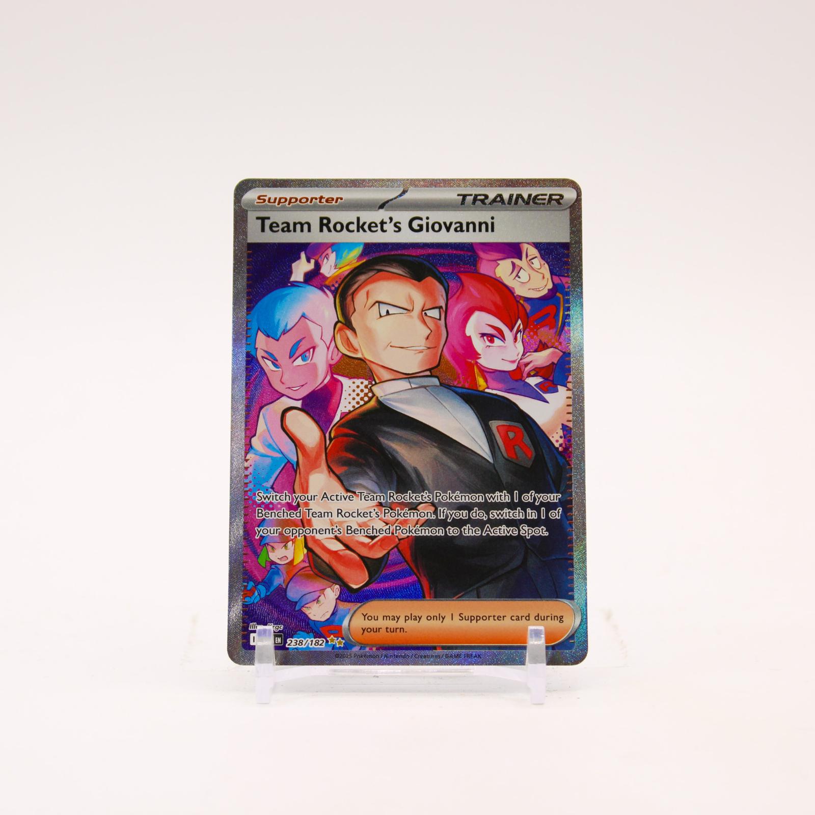 Team Rocket's Giovanni - 238/182 Destined Rivals Special Illustration Trainer - NM/MINT