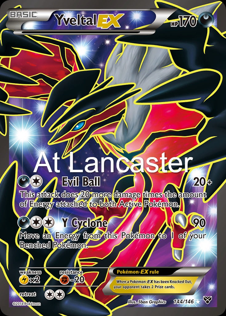 Yveltal EX - 144/146 XY Base Set Ultra Rare Pokemon - HP (Lanc)