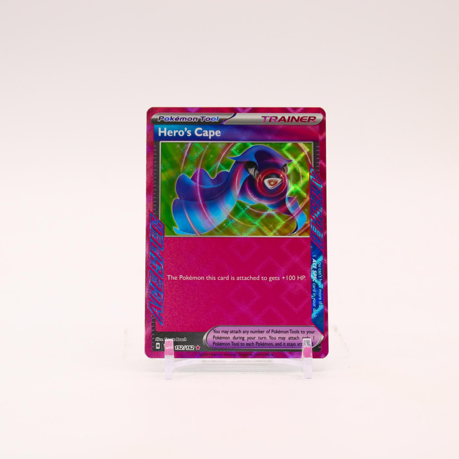 Hero's Cape - 152/162 Temporal Forces Holo ACE SPEC Pokemon - NM/LP