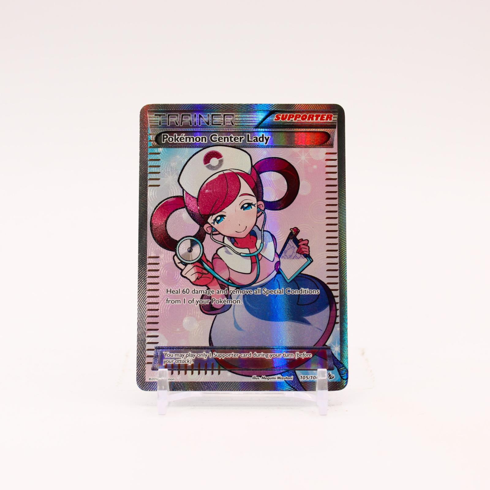 Pokemon Center Lady - 105/106 Flashfire Holo Full Art Trainer - LP/MP