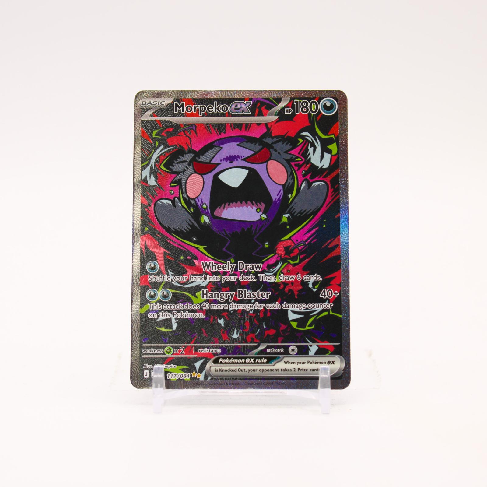 Morpeko ex - 117/084 Pitch Black Holo Special Illustration Pokemon - NM