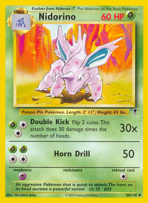 Nidorino - 56/110 Legendary Collection Uncommon Pokemon - NM