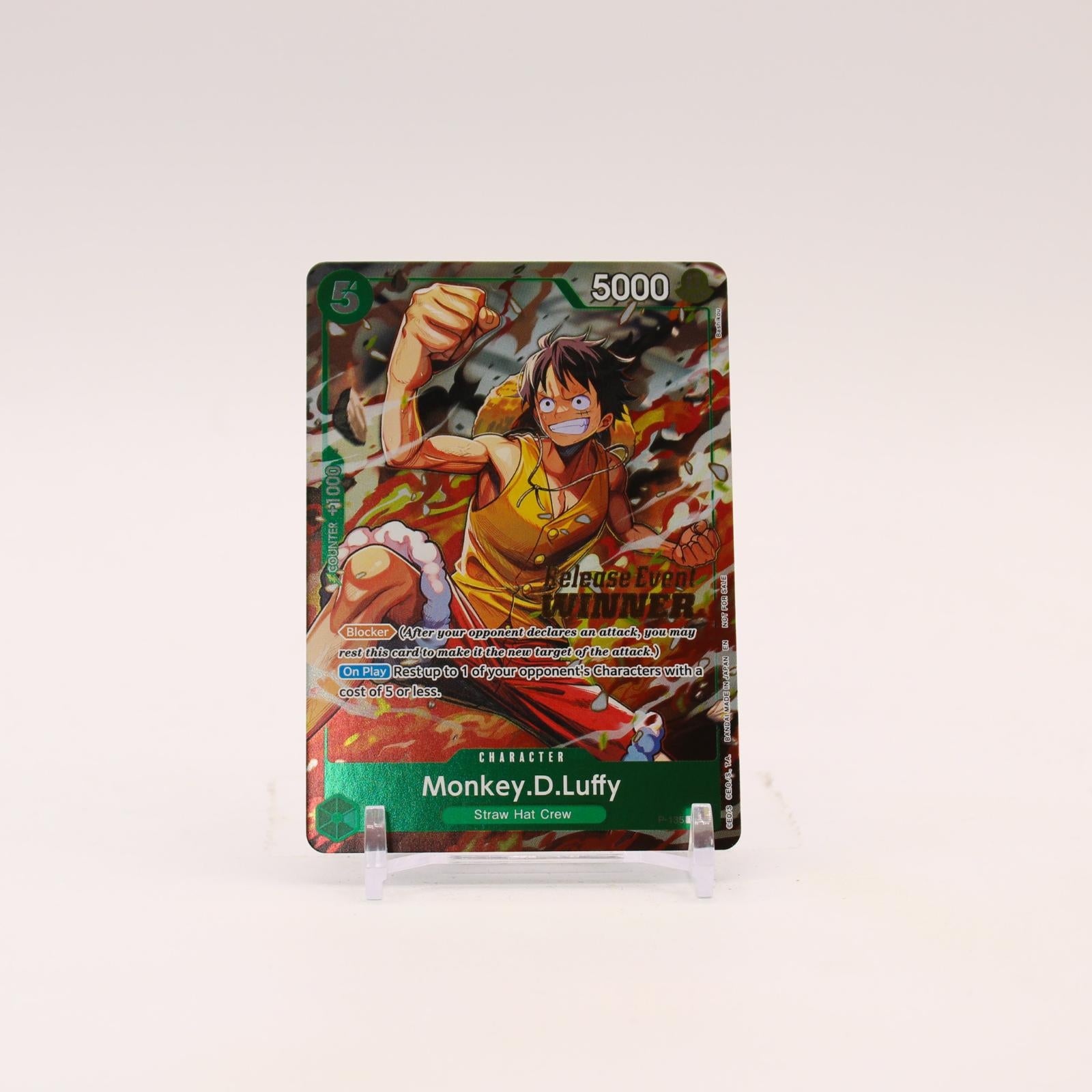 Monkey.D.Luffy - P-135 OP16 Release Event Winner Foil Promo One Piece - NM/MINT