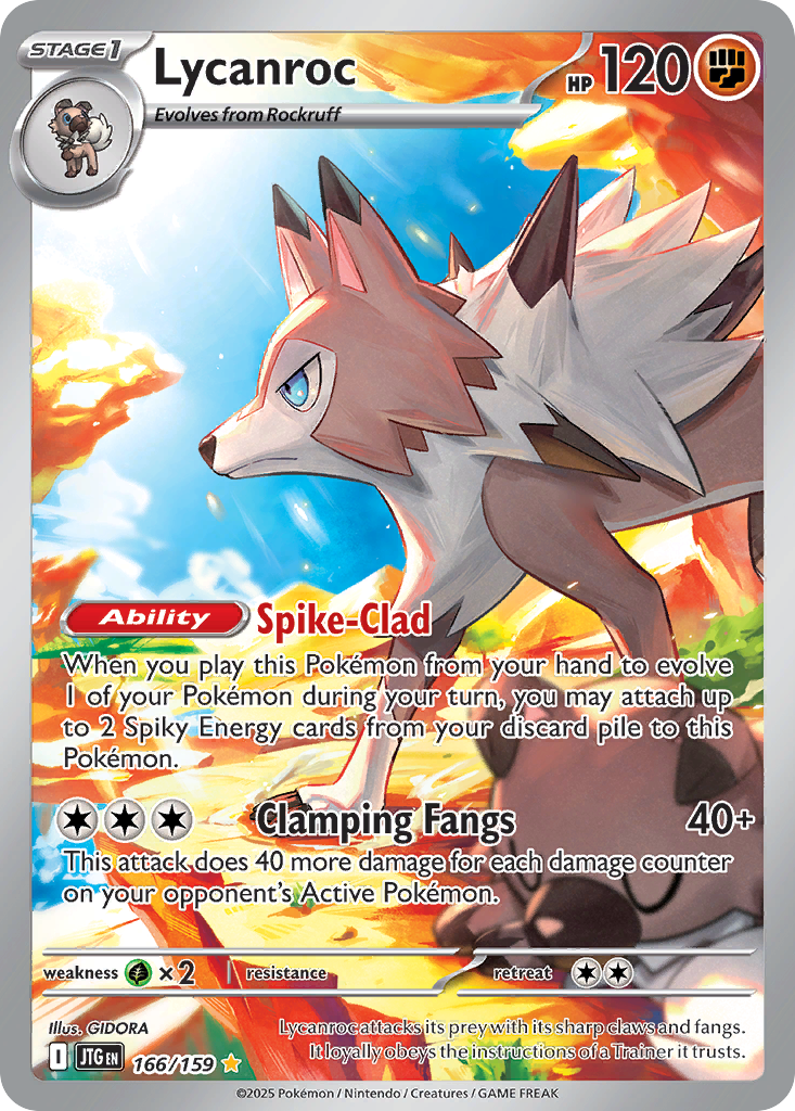 Lycanroc - 166/159 Journey Together Illustration Rare Holo Pokemon - NM
