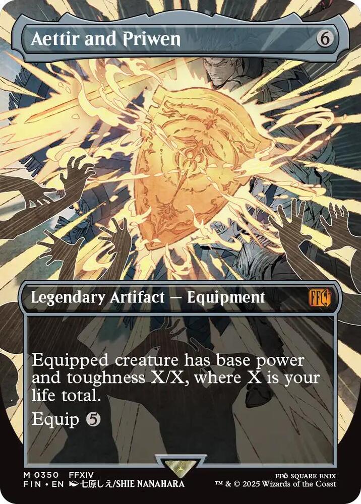 Aettir and Priwen - 350 Final Fantasy Borderless Mythic Foil Magic - NM