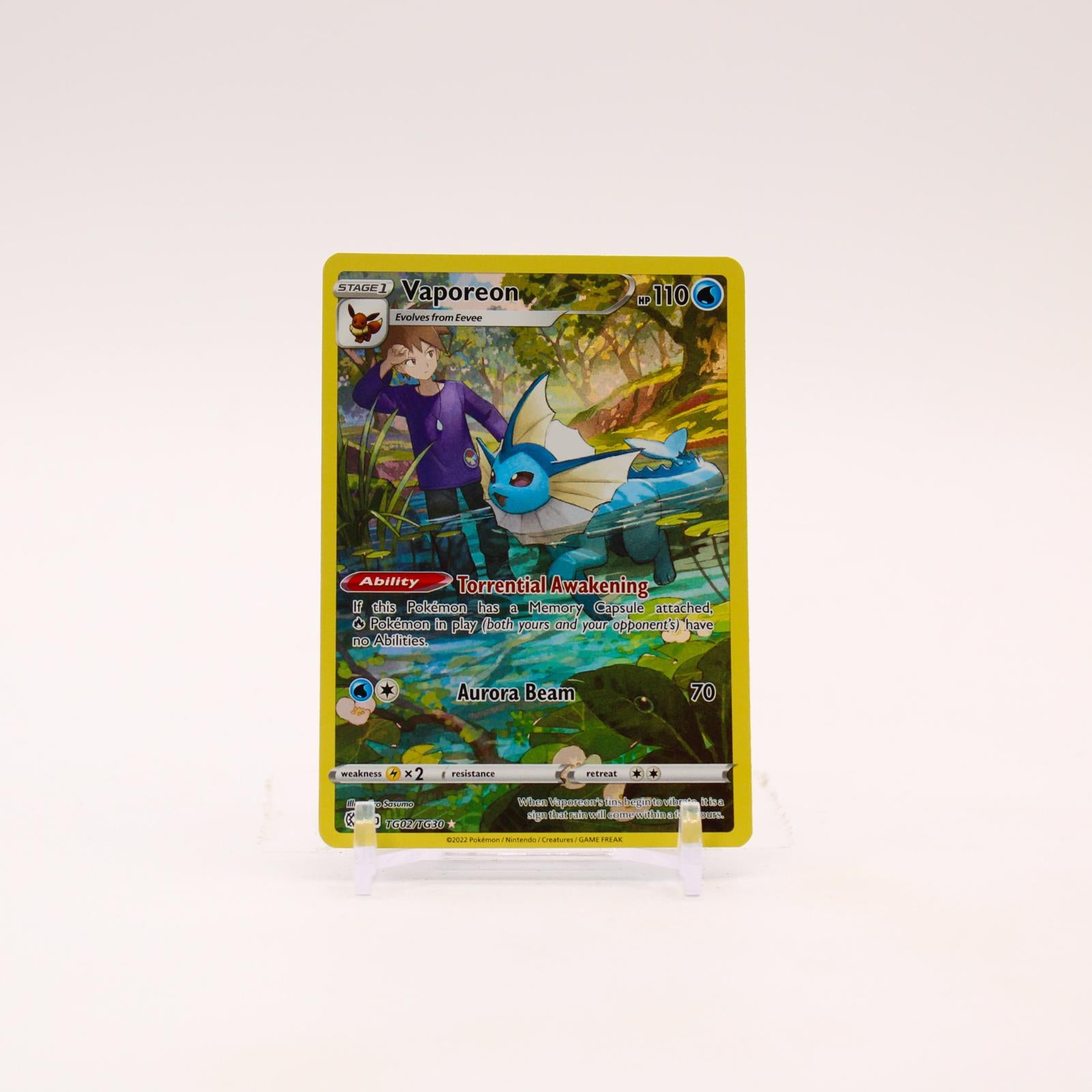 Vaporeon - TG02/TG30 Brilliant Stars Trainer Gallery Holo Rare Pokemon - NM/LP