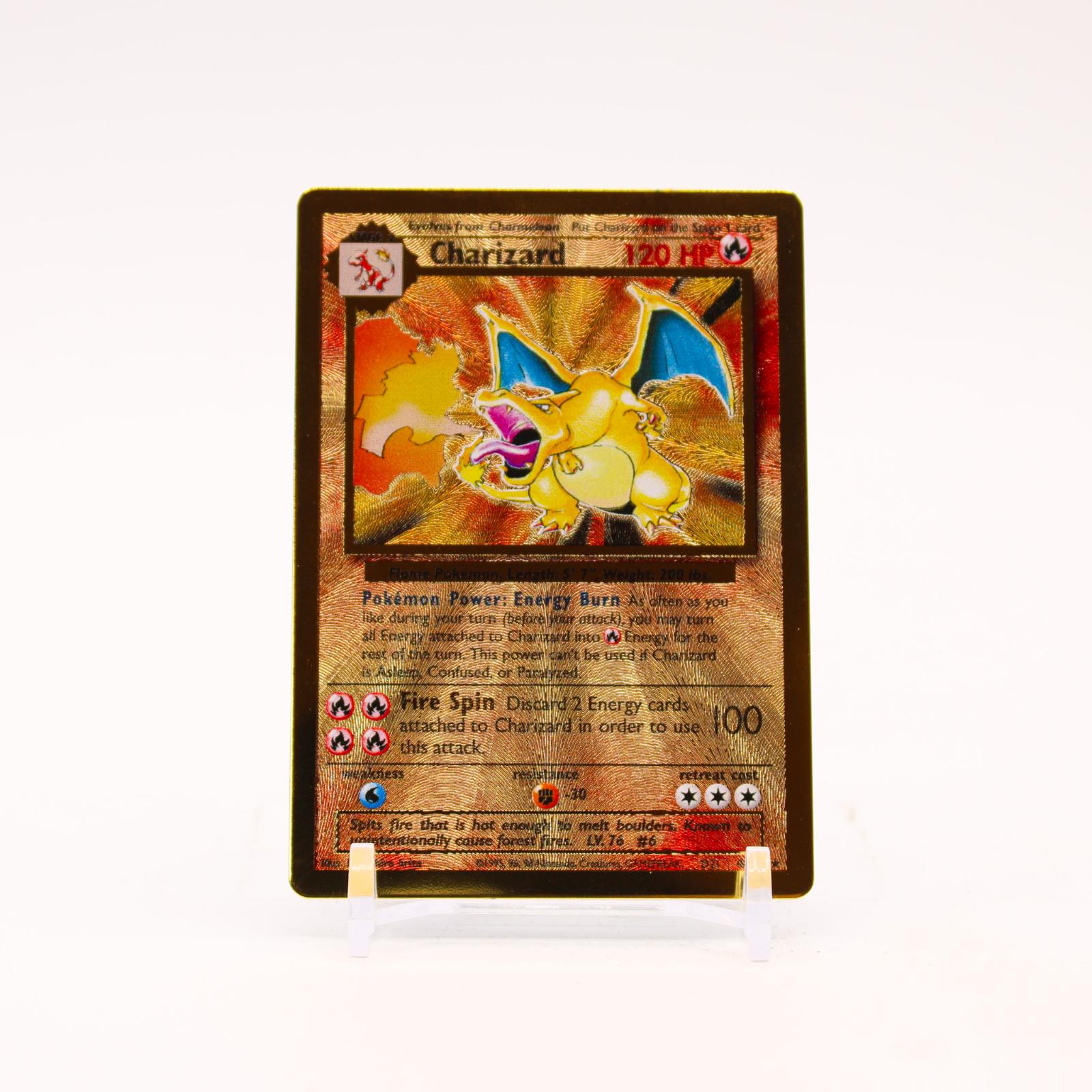 Charizard - 4/102 Celebrations 25th Metal Holo Promo Pokemon - NM/LP