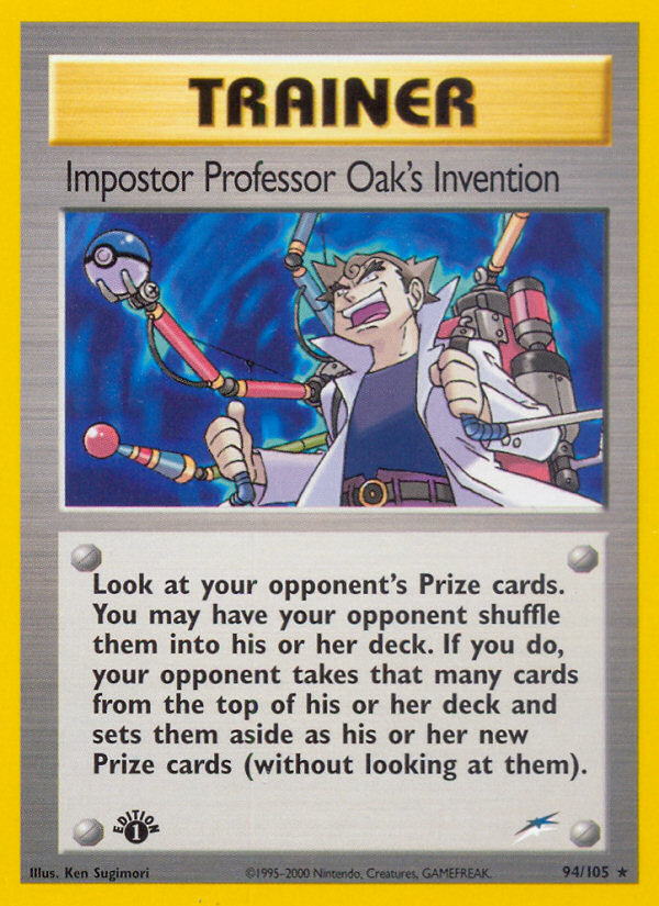 Impostor Professor Oak's Invention - 94/105 Neo Destiny Rare Unlimited Pokemon - NM