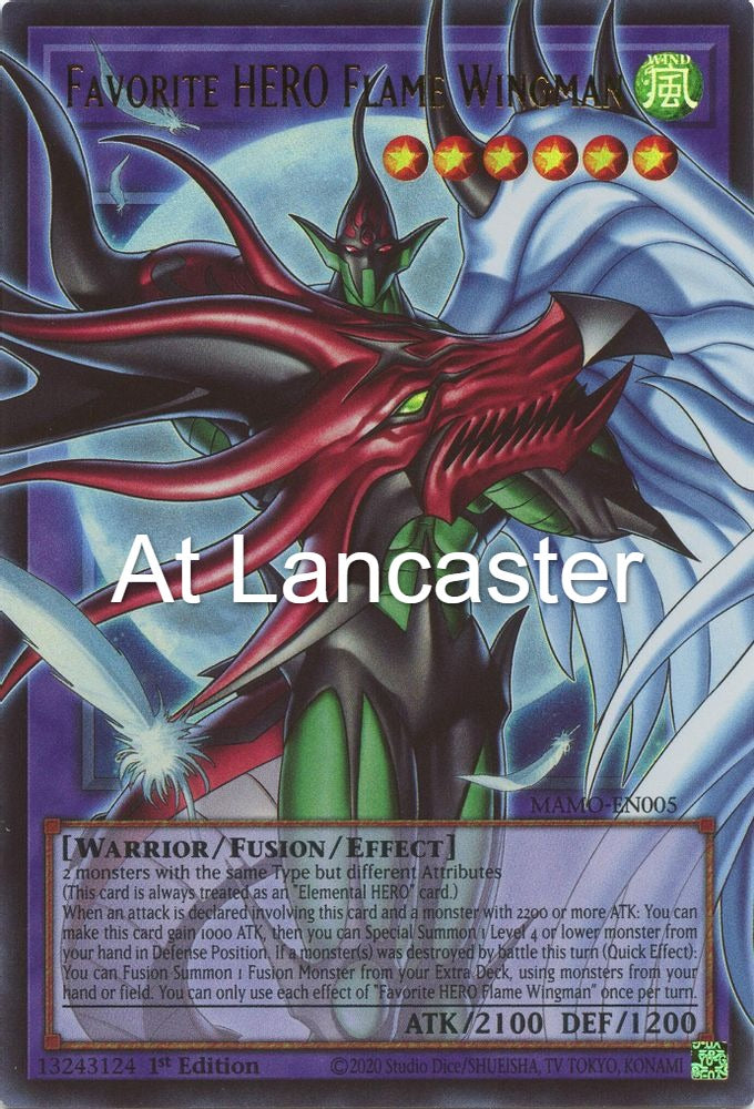 Favorite HERO Flame Wingman (Extended Art) - MAMO-EN005 Magnificent Monsters Ultra Rare Yu-Gi-Oh - NM (Lanc)