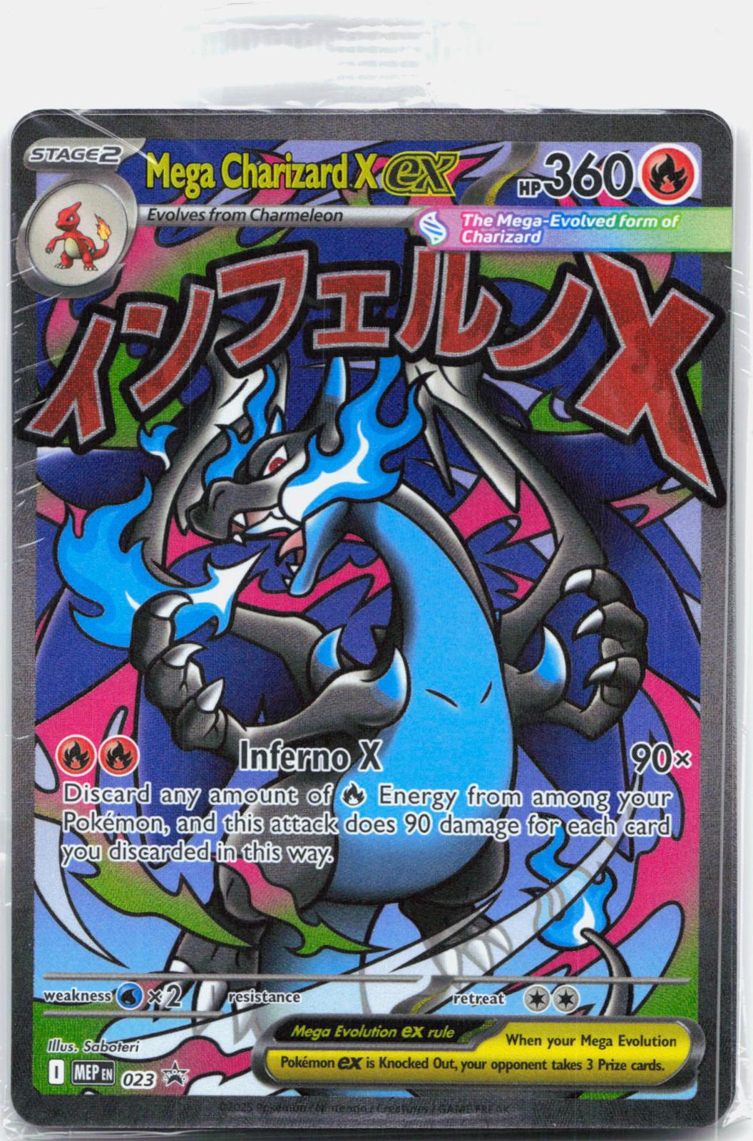 Mega Charizard X ex - MEP023 SEALED UPC Promo Pokemon - NM/MINT