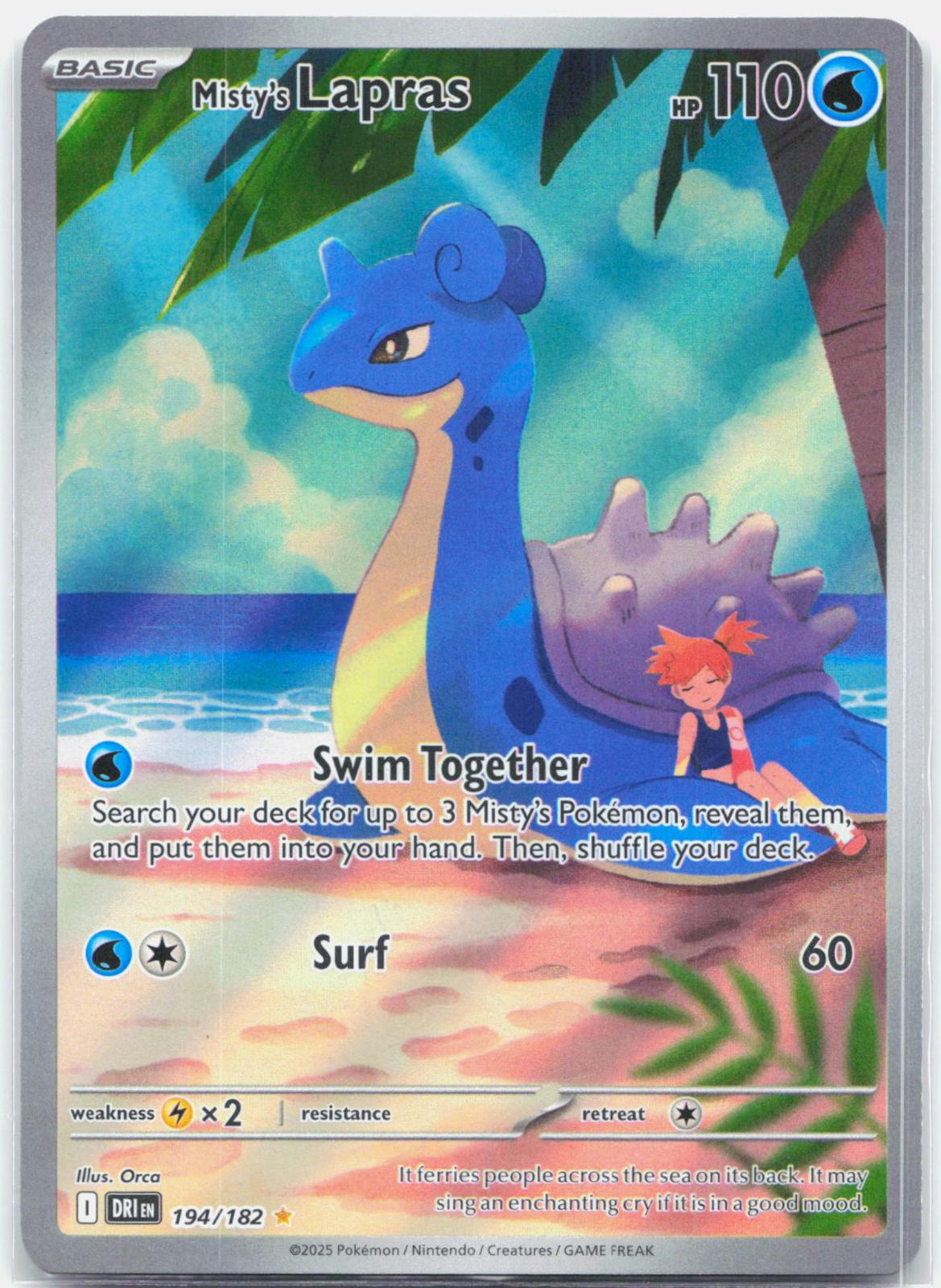Misty's Lapras - 194/182 Destined Rivals Illustration Rare Pokemon - NM