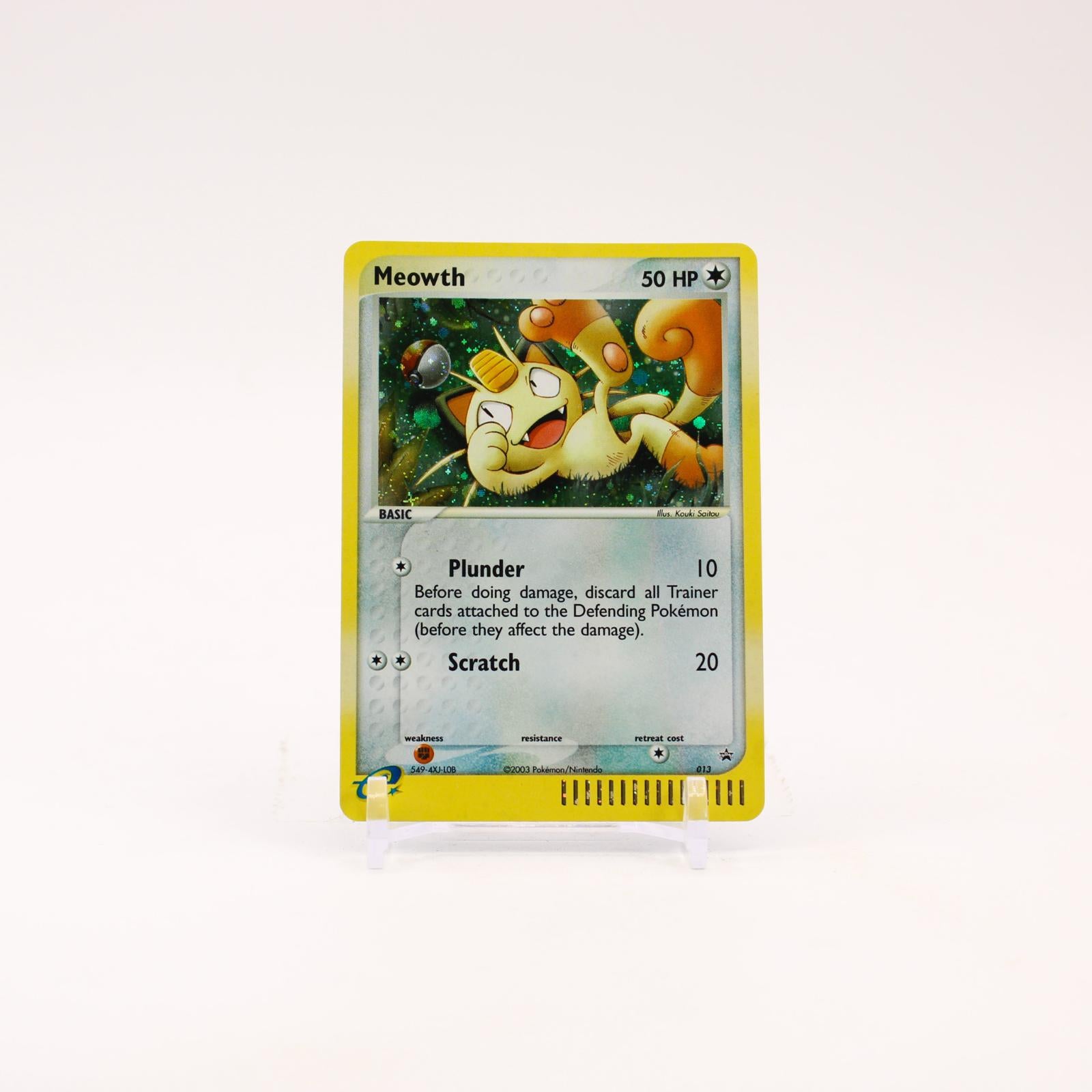 Meowth - 013 Black Star EX Series Collector's Tin Holo Promo Pokemon - LP