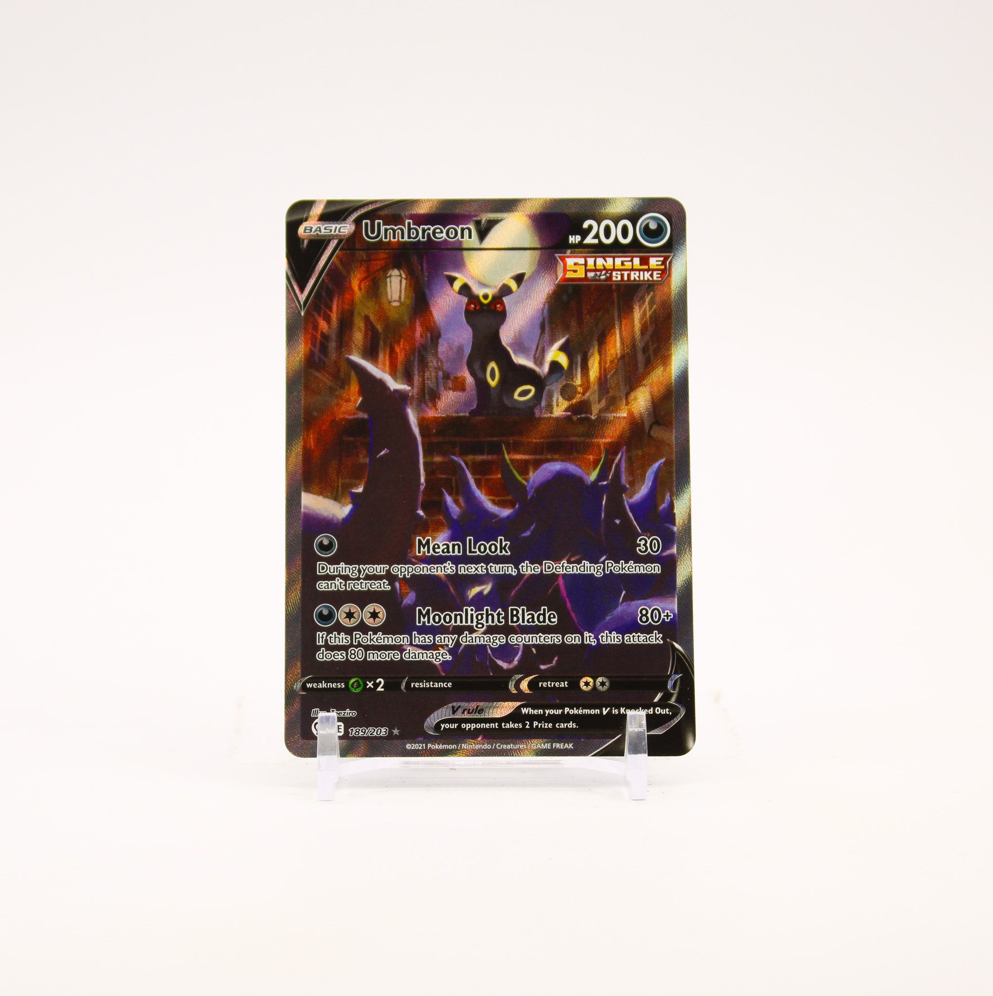 Umbreon V - 189/203 Evolving Skies Alternate Art Pokemon - NM/MINT