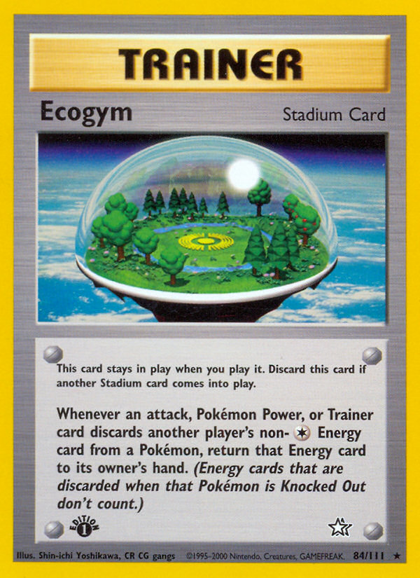 Ecogym - 84/111 Neo Genesis Rare Unlimited Pokemon - NM