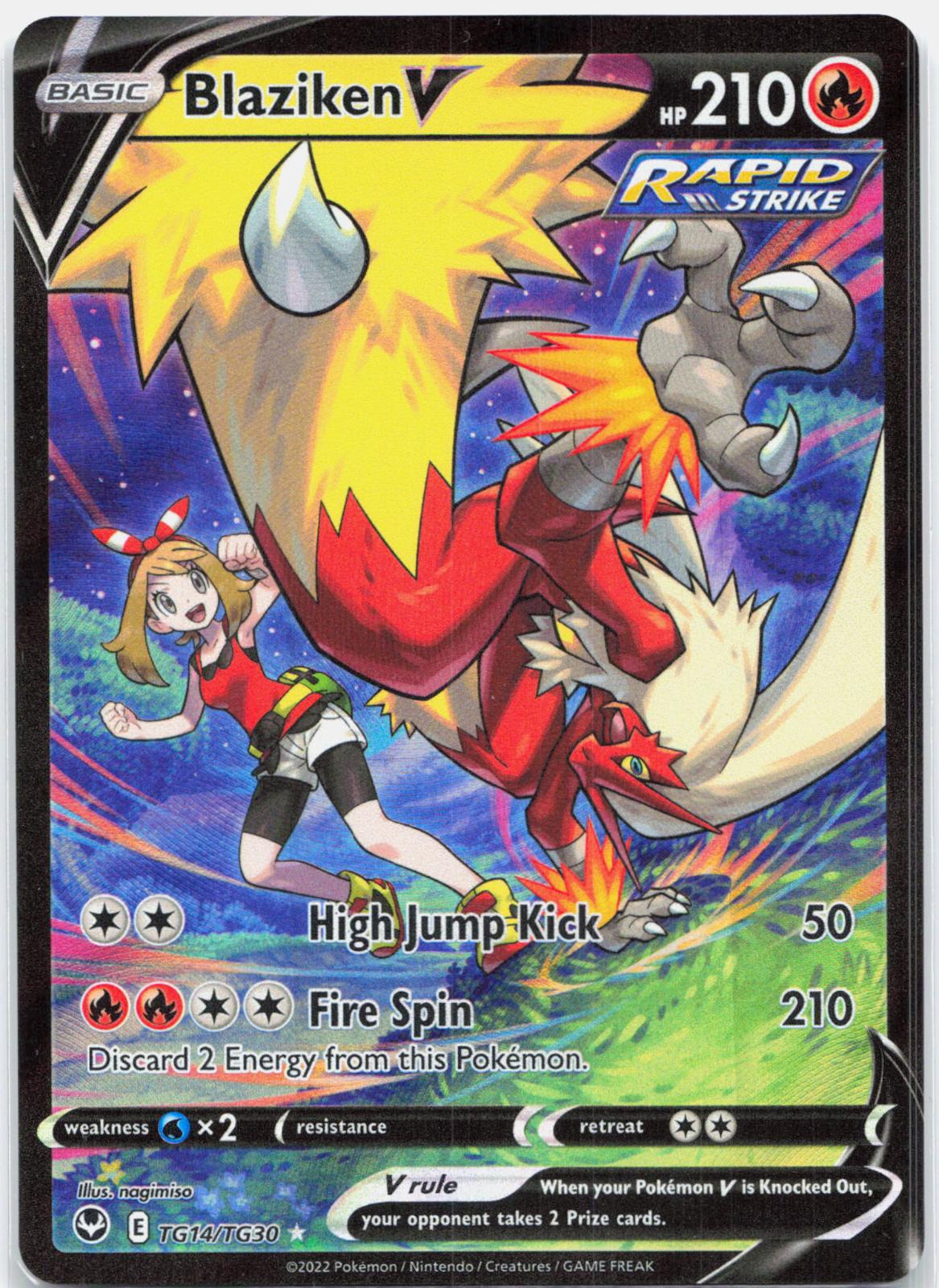 Blaziken V - TG14/TG30 Silver Tempest Trainer Gallery Pokemon - NM