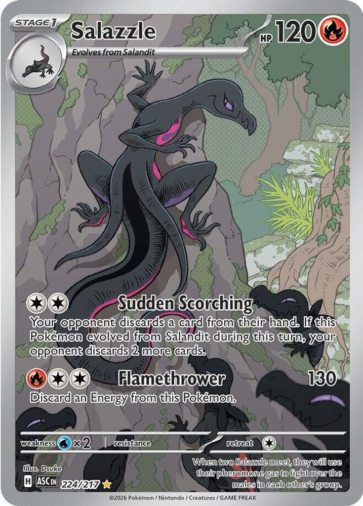 Salazzle - 224/217 Ascended Heroes Illustration Rare Holo Pokemon - NM