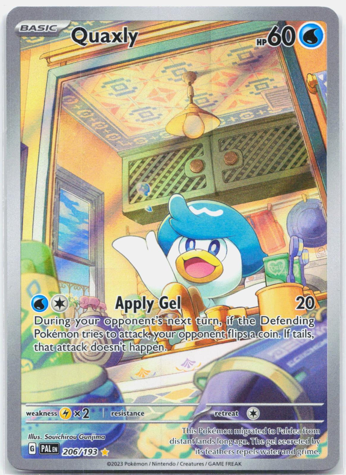 Quaxly - 206/193 Paldea Evolved Illustration Rare Pokemon - NM