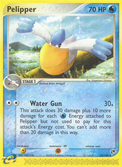 Pelipper - 50/100 Sandstorm Uncommon Pokemon - NM