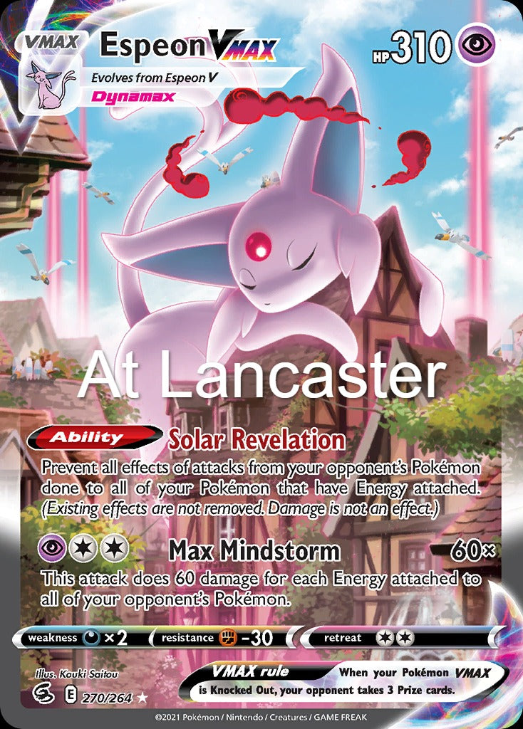 Espeon VMAX - 270/264 Fusion Strike Alternate Art Pokemon - MP (Lanc)