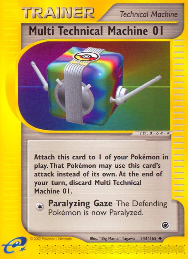 Multi Technical Machine 01 - 144/165 Expedition Base Set Uncommon Pokemon - NM