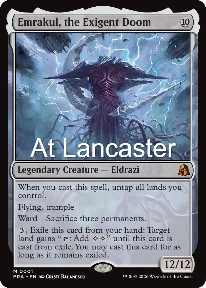 Emrakul, the Exigent Doom - 1 Reality Fracture Mythic Magic: The Gathering - NM (Lanc)