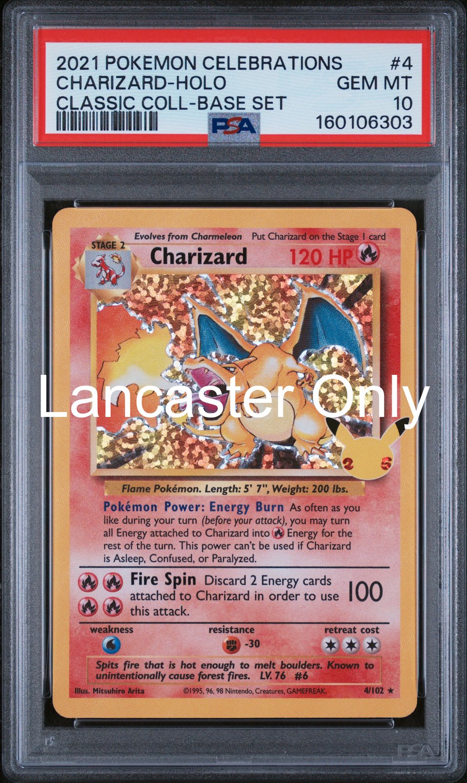 Charizard Holo - 4 PSA 10 Celebrations Classic Collection Pokemon