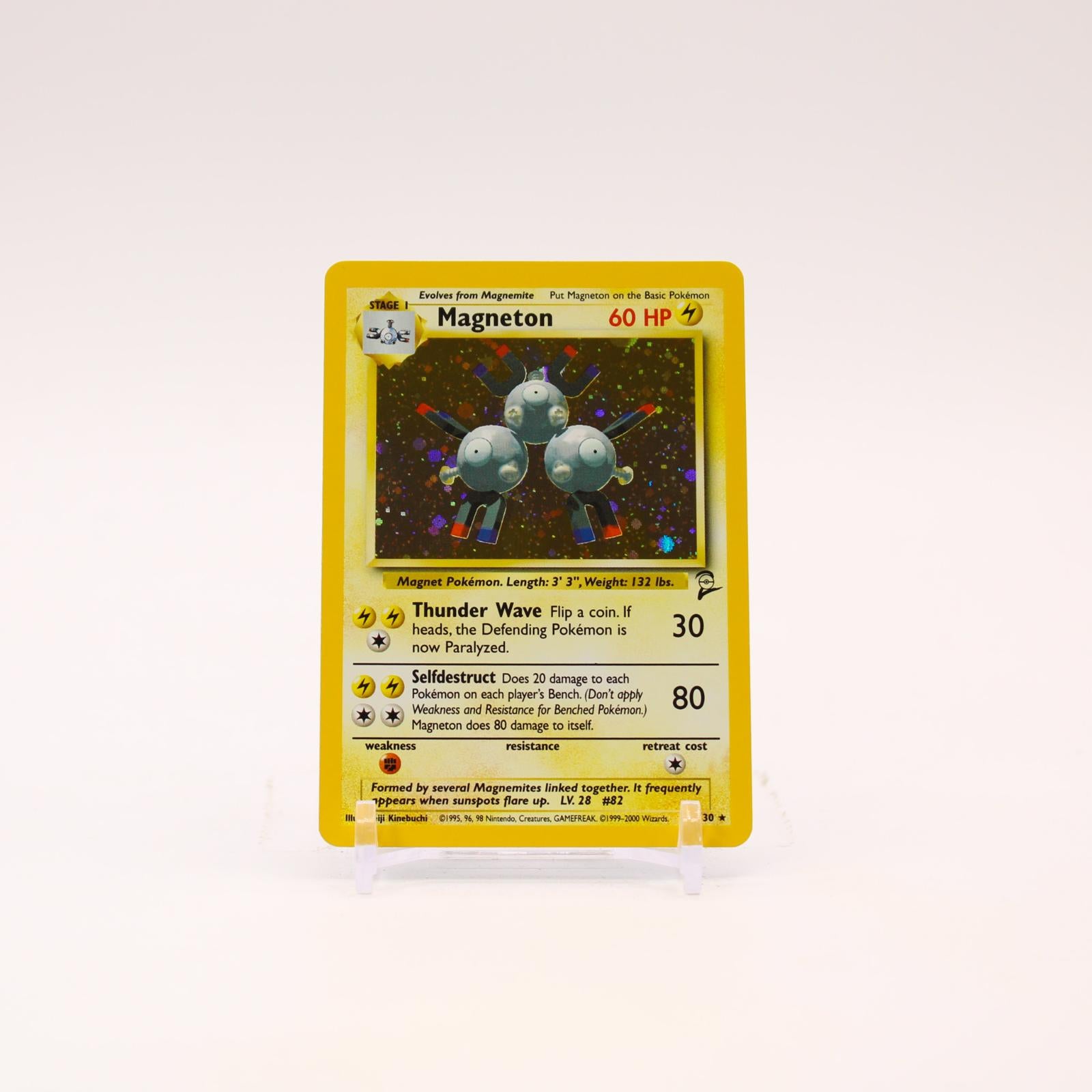 Magneton - 9/130 Base Set 2 Holo Rare Pokemon - NM/LP