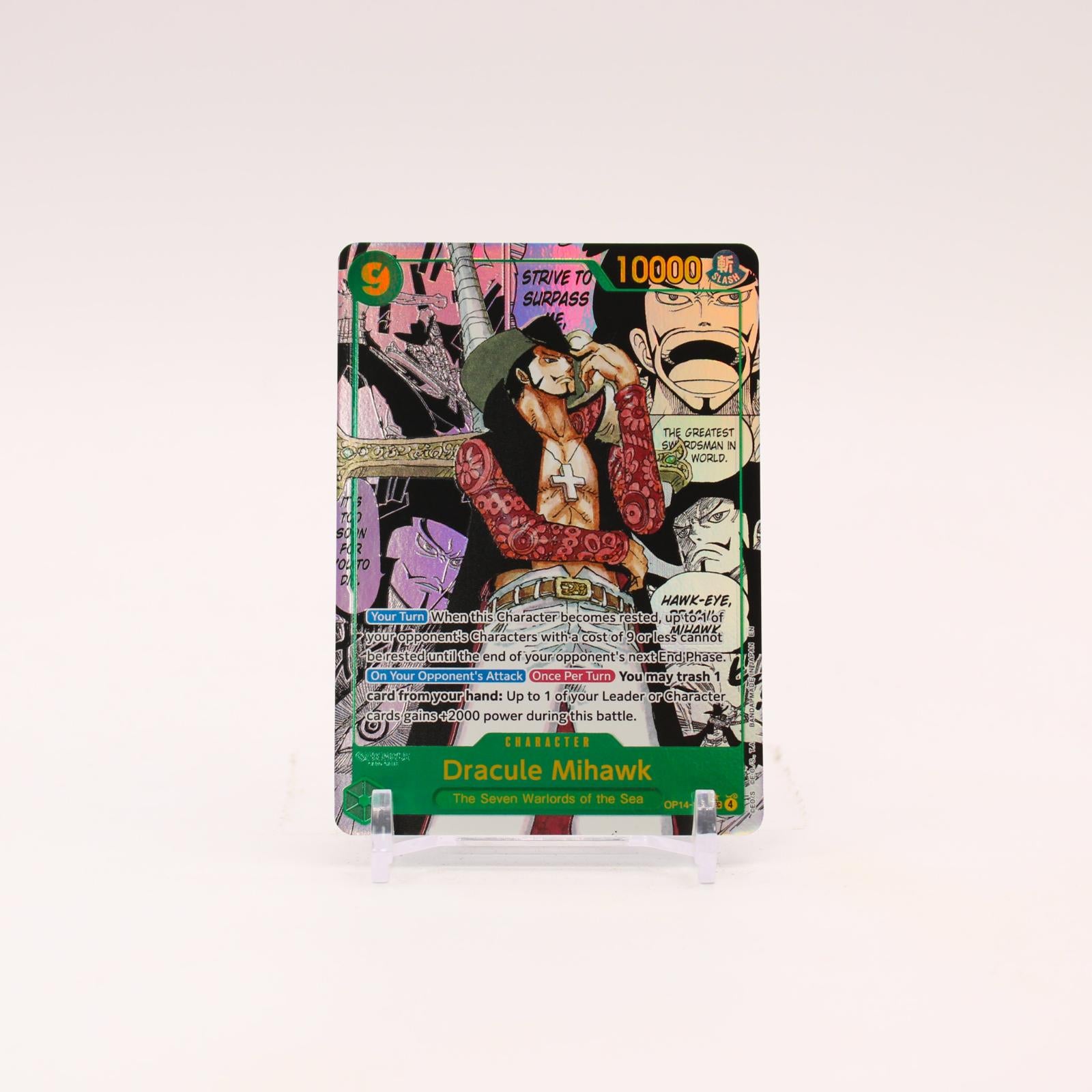 Dracule Mihawk Manga - OP14-119 The Azure Sea's Seven SEC One Piece - NM/MINT