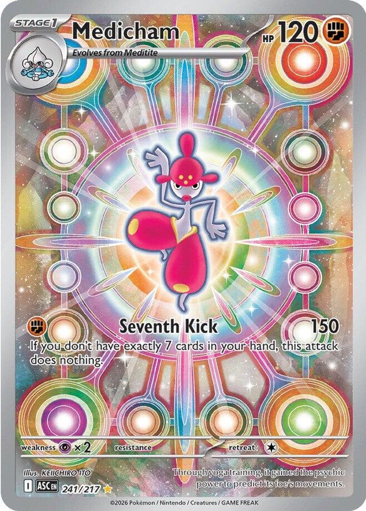 Medicham - 241/217 Ascended Heroes Illustration Rare Holo Pokemon - NM