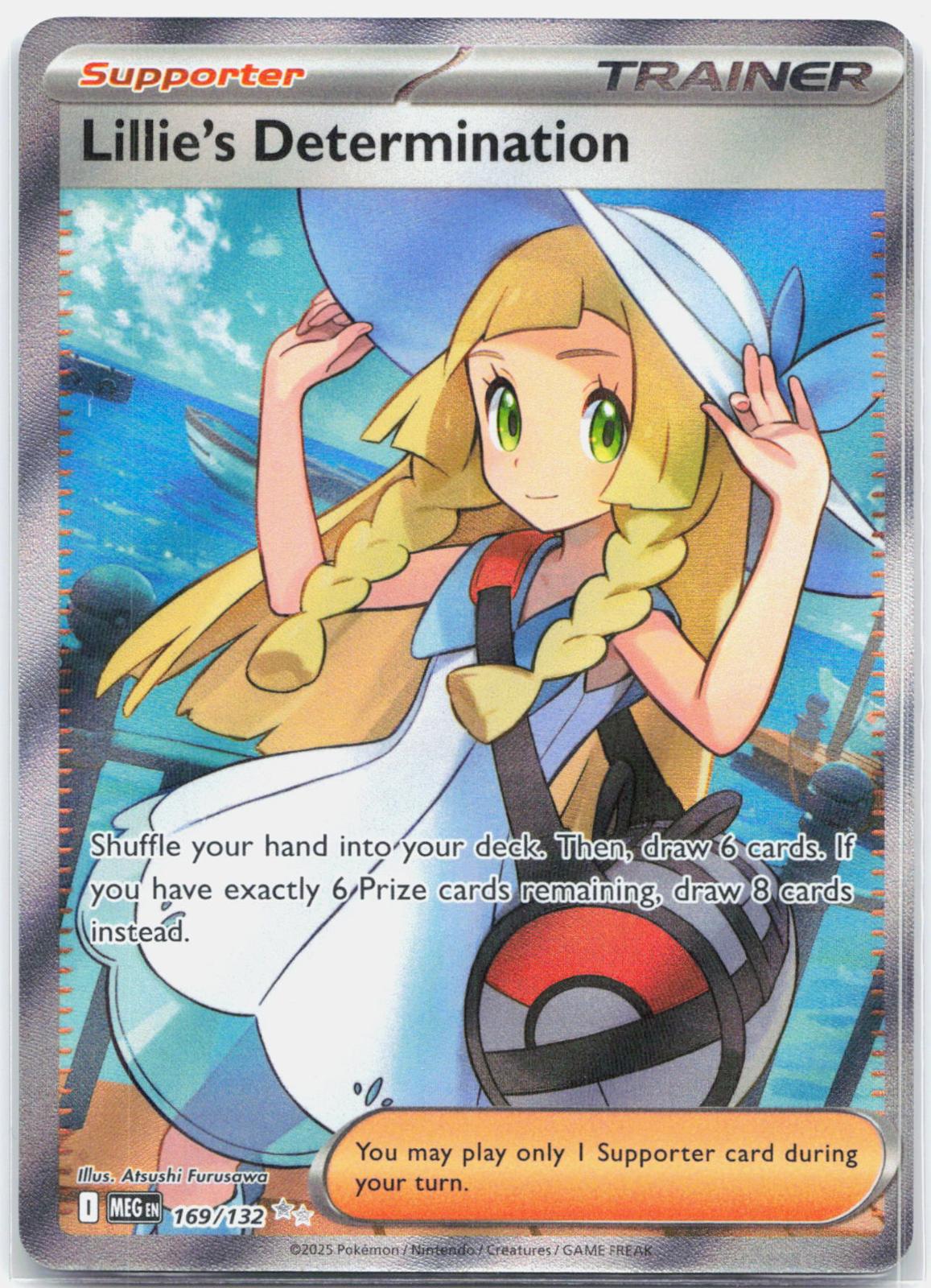 Lillie's Determination - 169/132 Mega Evolution Full Art Trainer - NM