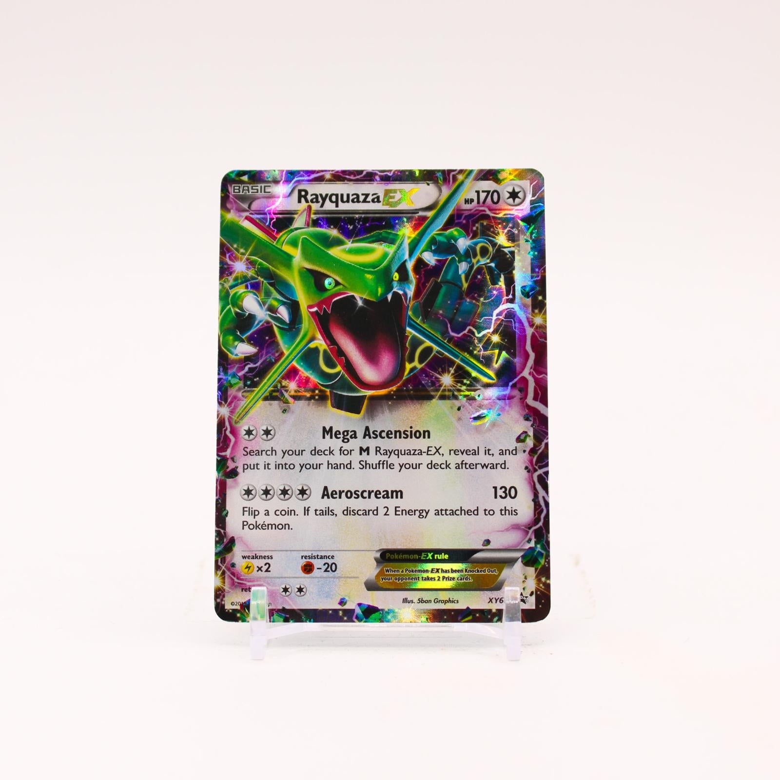 Rayquaza EX - XY66 Black Star Holo Promo Pokemon - MP/HP