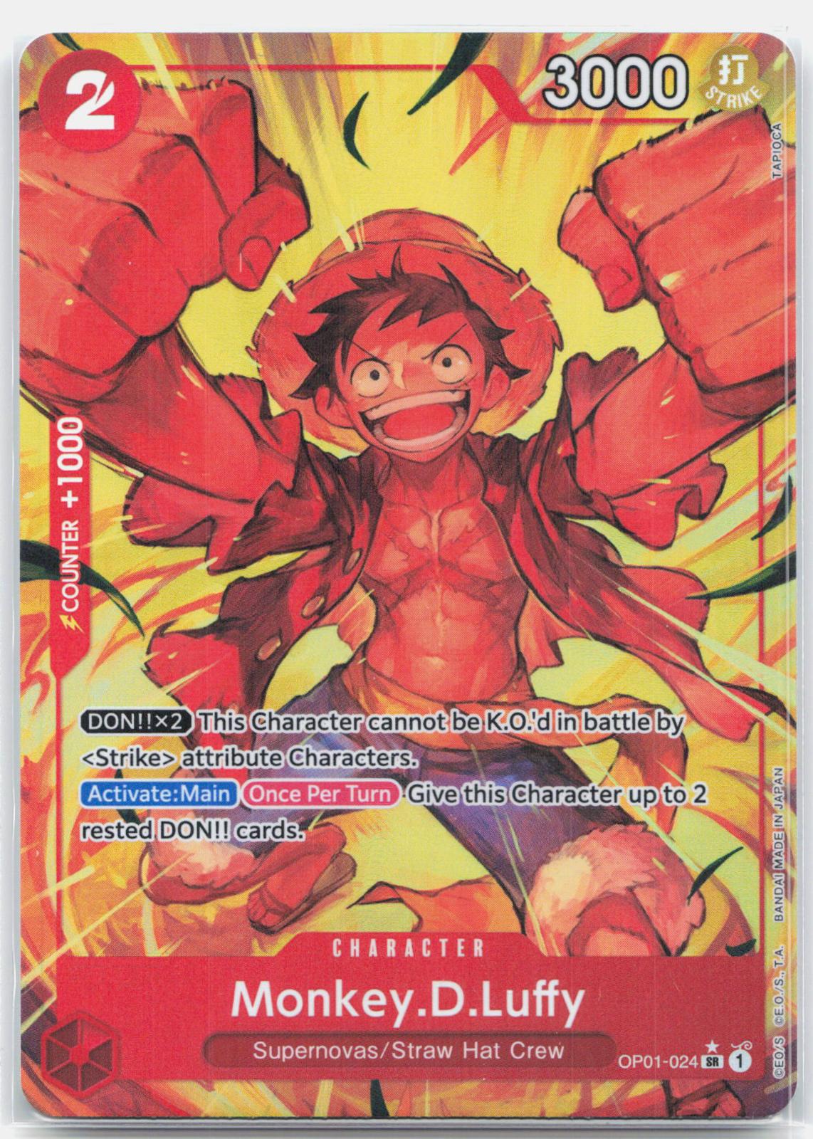 Monkey.D.Luffy Alternate Art - OP01-024 Premium Booster The Best SR One Piece - NM