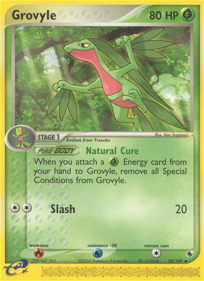 Grovyle - 32/109 Ruby & Sapphire Uncommon Pokemon - NM