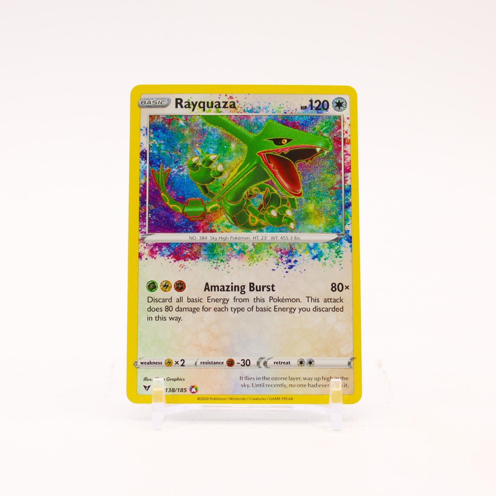 Rayquaza - 138/185 Vivid Voltage Holo Amazing Rare Pokemon - NM/MINT
