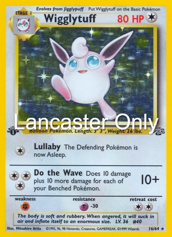 Wigglytuff - 16/64 Jungle Unlimited Holo Rare Pokemon - LP (Lanc)