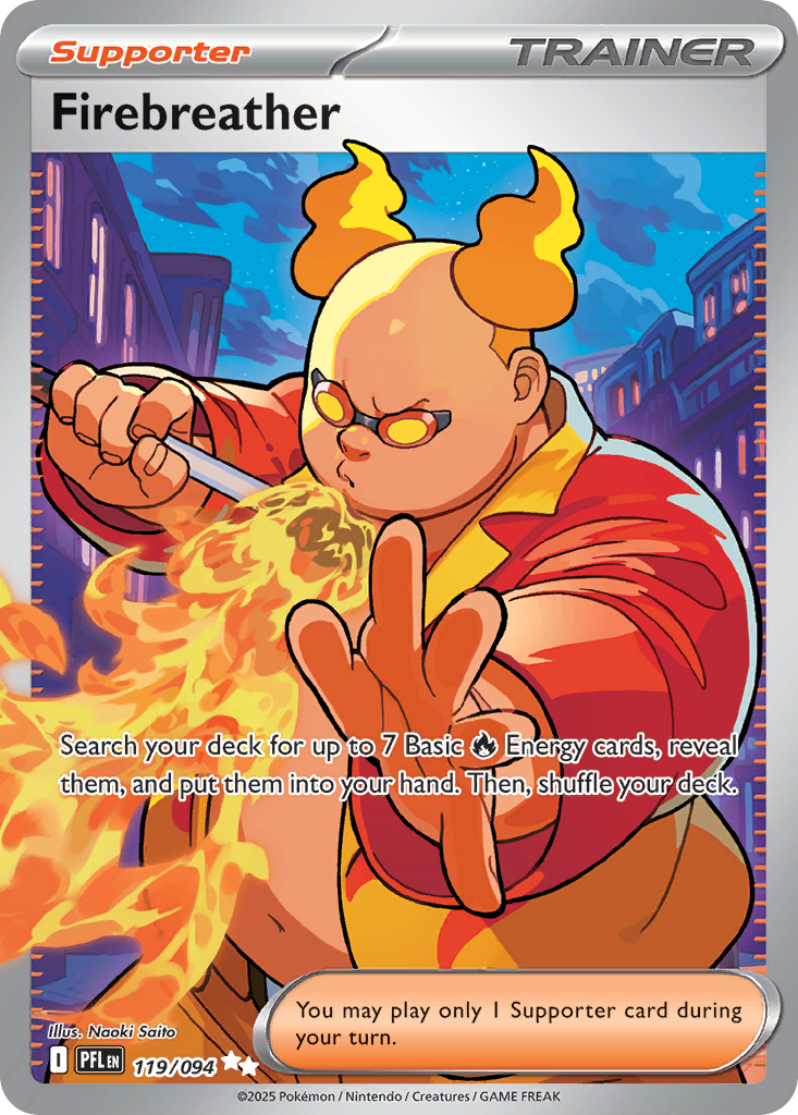 Firebreather - 119/094 Phantasmal Flames Ultra Rare Holo Pokemon - NM