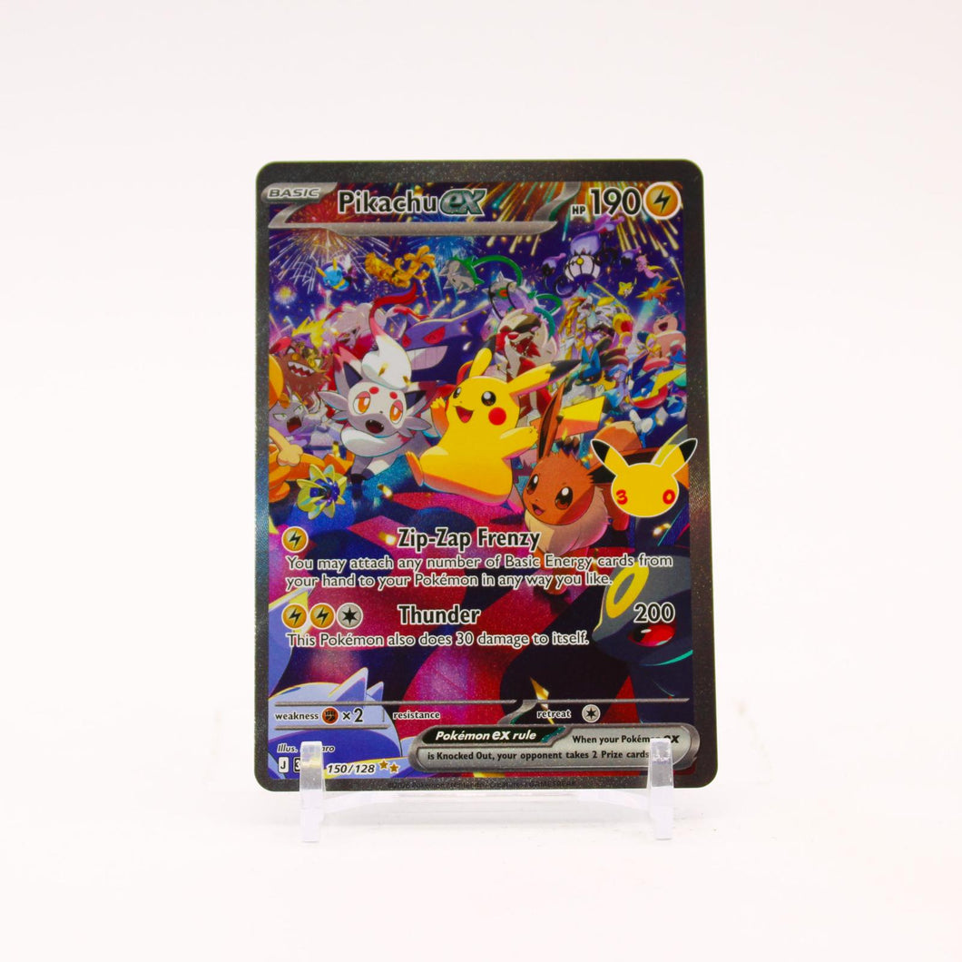 Pikachu ex - 150/128 30th Celebration Holo Special Illustration Pokemon ...