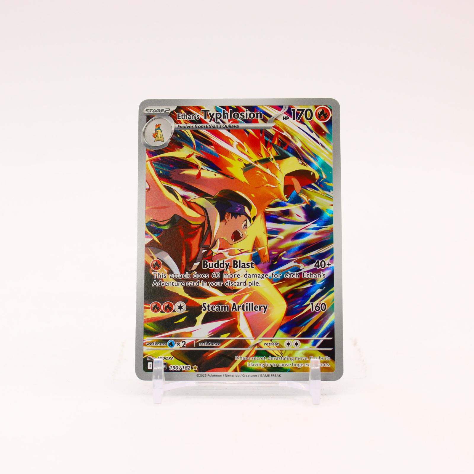 Ethan's Typhlosion - 190/182 Destined Rivals Holo Illustration Rare Pokemon - NM