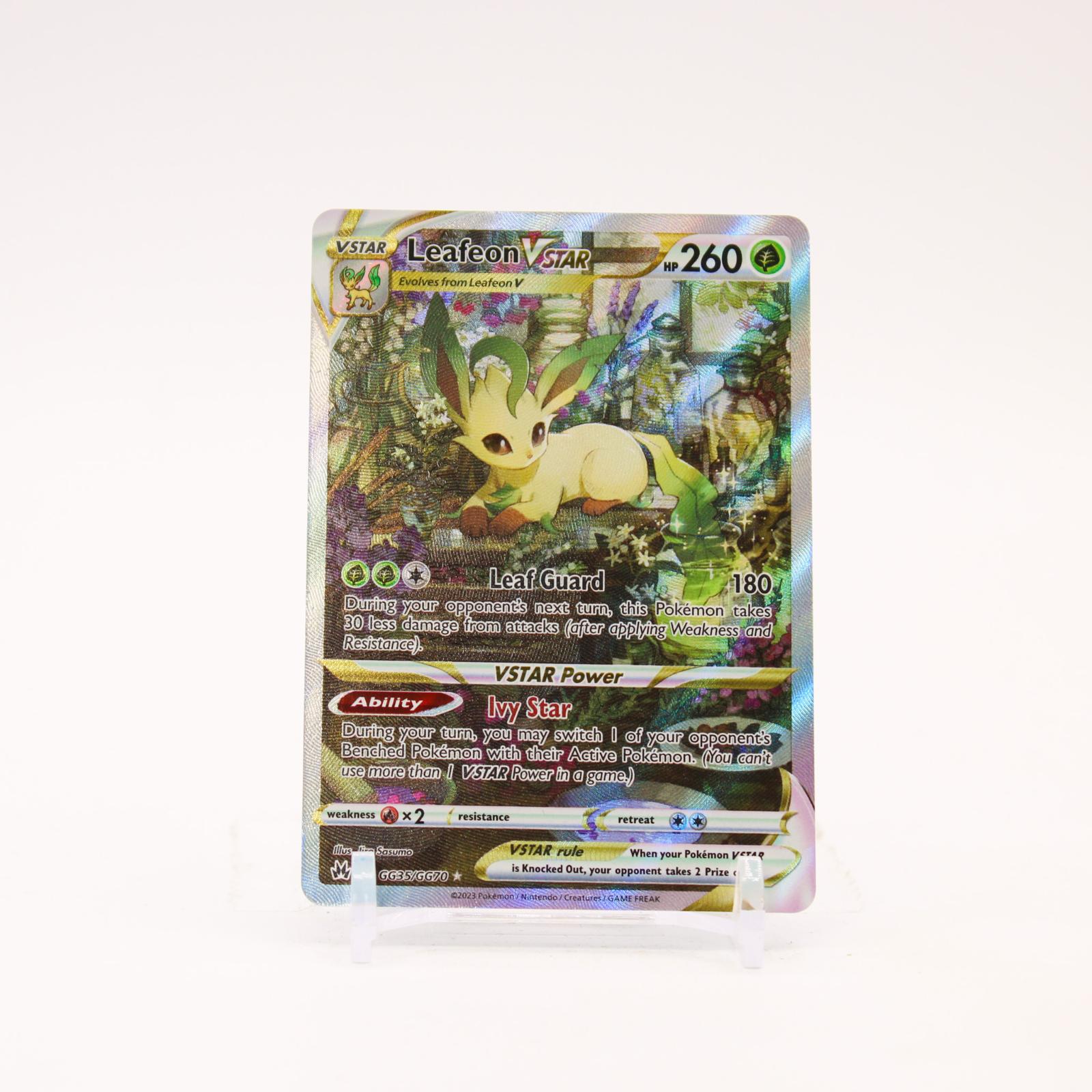 Leafeon VSTAR - GG35/GG70 Crown Zenith Galarian Gallery Holo Pokemon - NM/MINT