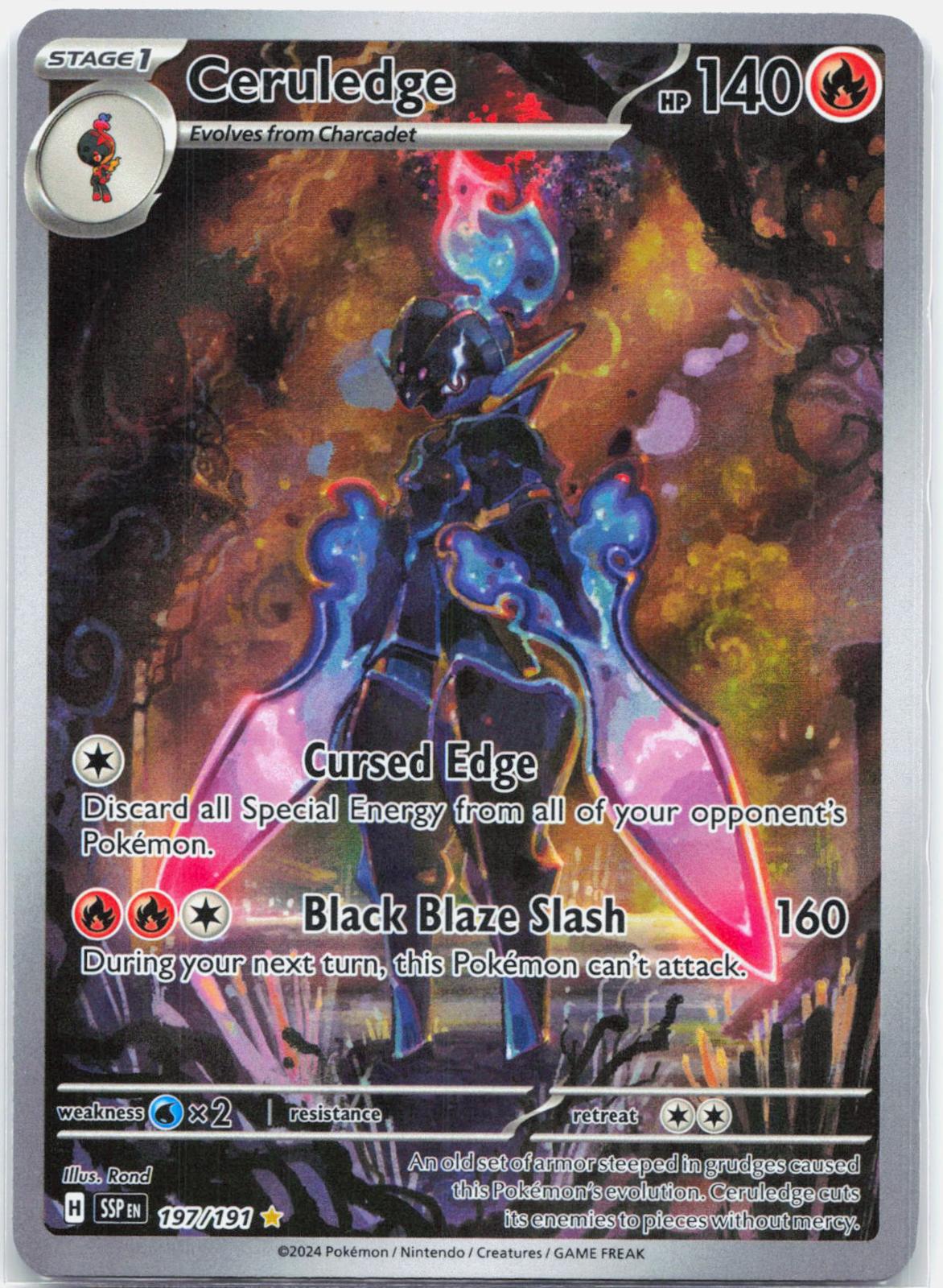 Ceruledge - 197/191 Surging Sparks Illustration Rare Pokemon - NM