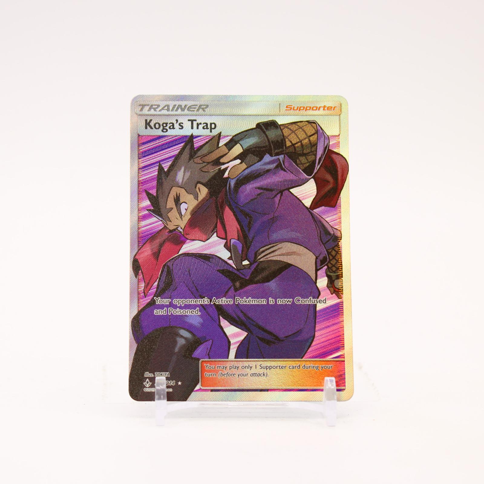 Koga's Trap - 211/214 Unbroken Bonds Holo Full Art Trainer - NM/LP
