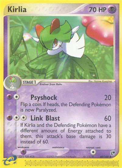 Kirlia - 40/100 Sandstorm Uncommon Pokemon - NM