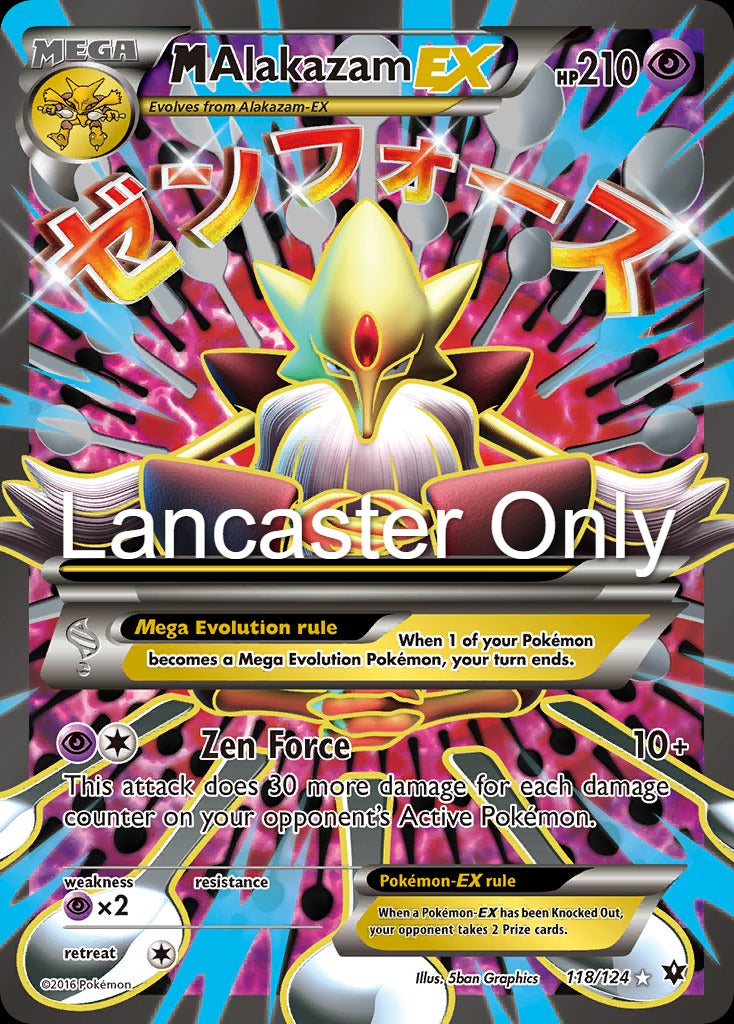 M Alakazam EX - 118/124 Fates Collide Holo Ultra Rare Pokemon - NM (Lanc)