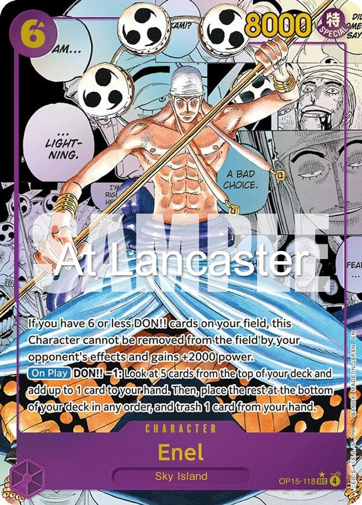 Enel (Manga) - OP15-118 Adventure on Kami's Island Secret Rare One Piece - NM (Lanc)