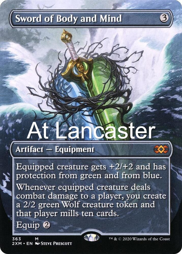 Sword of Body and Mind (Borderless) - 363 Double Masters Mythic Magic: The Gathering - NM (Lanc)