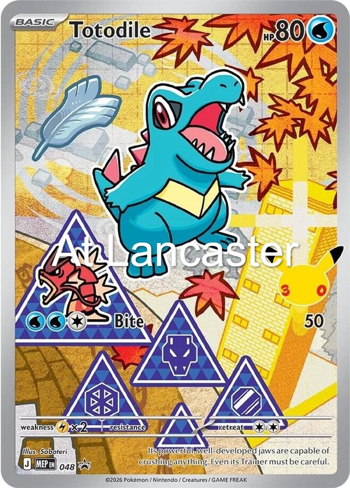 Totodile - 048 ME: Mega Evolution Promo Holo Promo Pokemon - NM (Lanc)