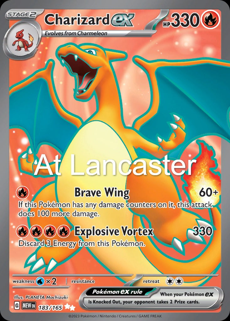 Charizard ex - 183/165 151 Ultra Rare Pokemon - NM (Lanc)